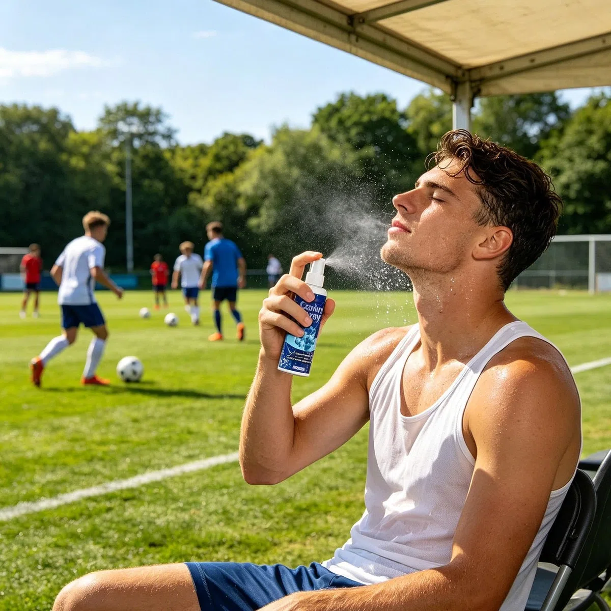 Kühlendes Körperspray | 100ml Spray Mit Sofortiger Kälte, Nicht Fettend, Erfrischend - Hautkühlspray für den Sommer - Für Outdoor, Park, Picknick, Wandern, Camping, Und Sport
