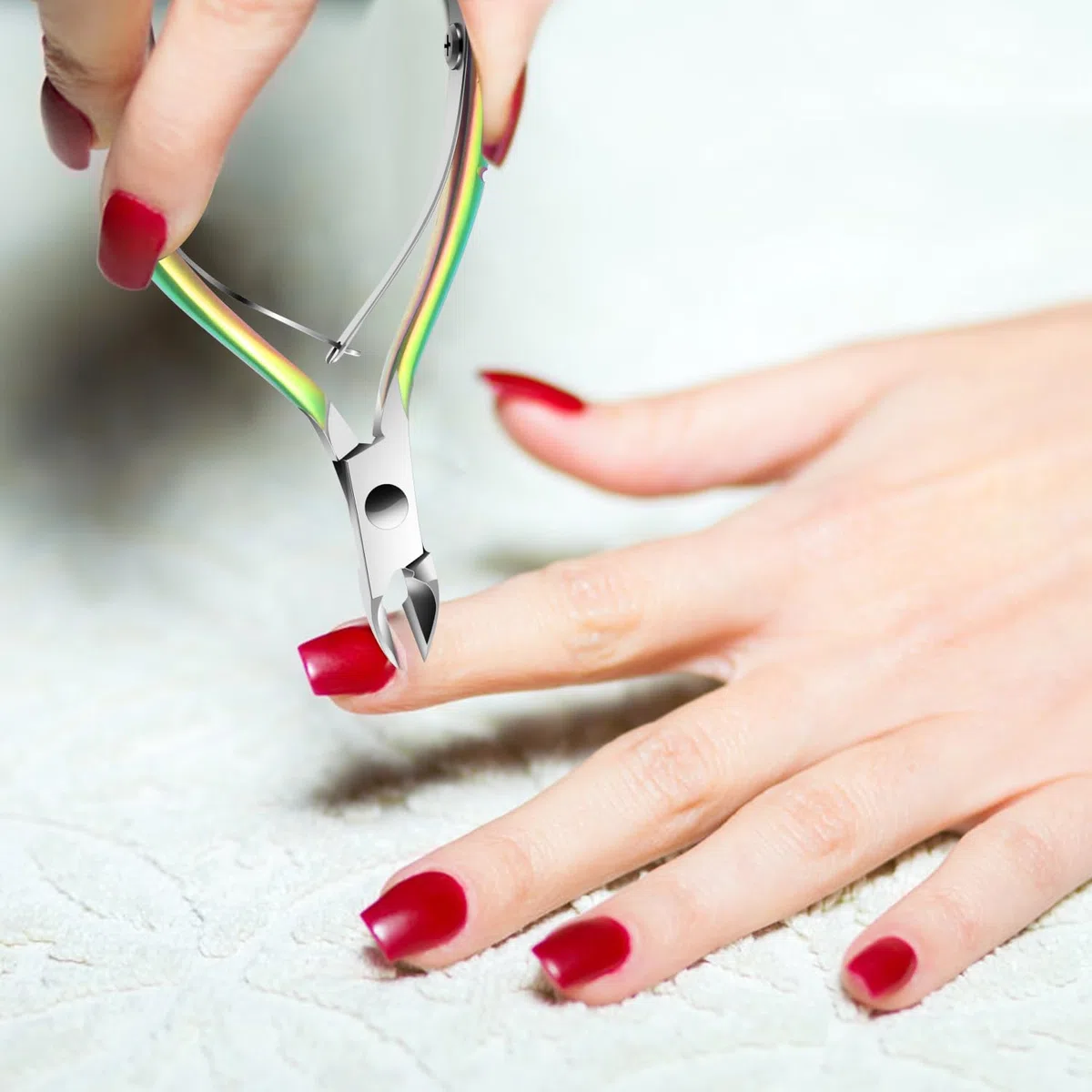 XUNXMAS 3 Pcs Nagelhautentferner mit nagelhautschieber, 5-in-1 Maniküre Set – Cuticle Remover, Hochwertiges Edelstahl Nagelhautschere, Nagelhautzange für Nagelstudio & Heimgebrauch