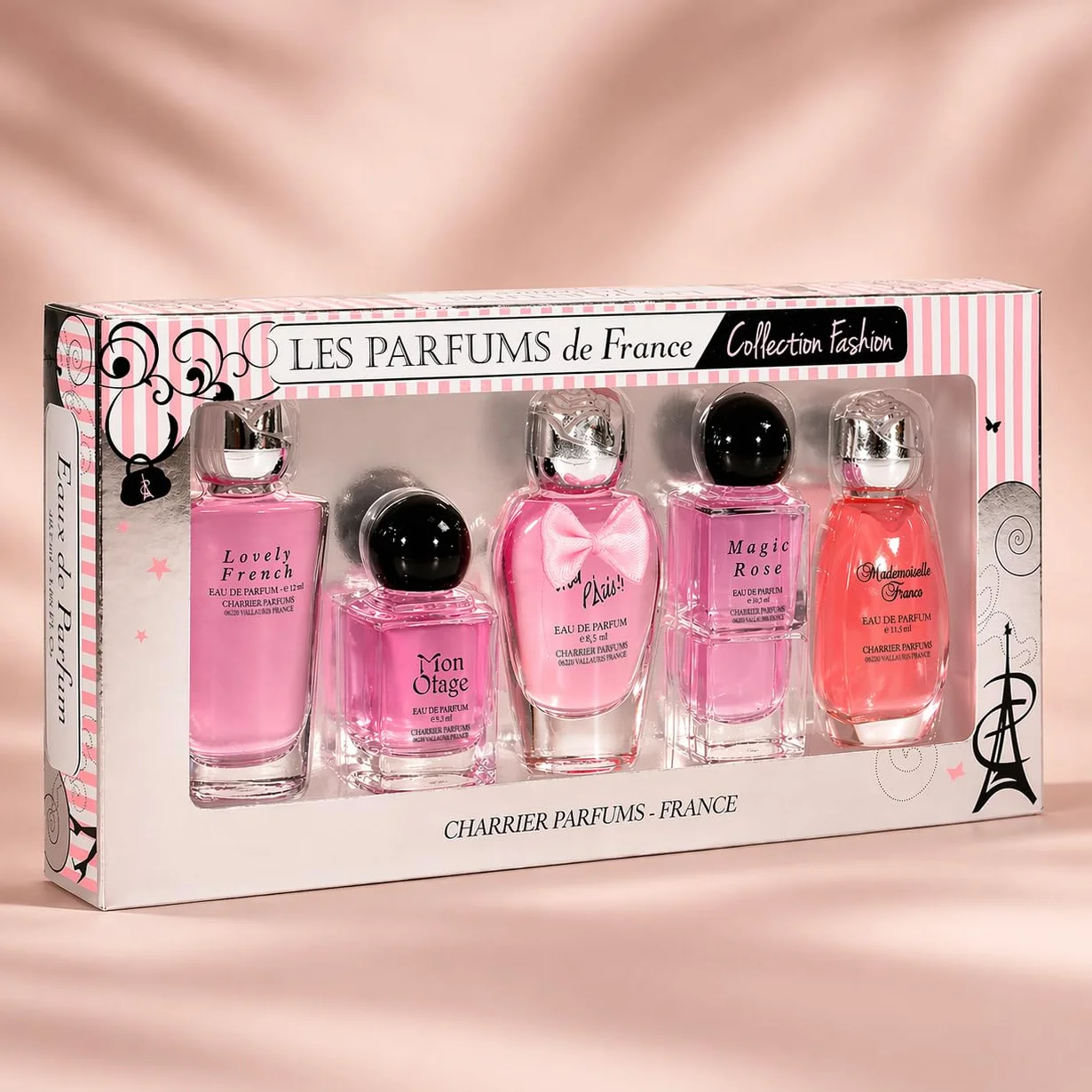 Charrier Parfums - 'Fashion Collection' Gift Set of 5 French Miniature Perfumes 1.75 fl.oz