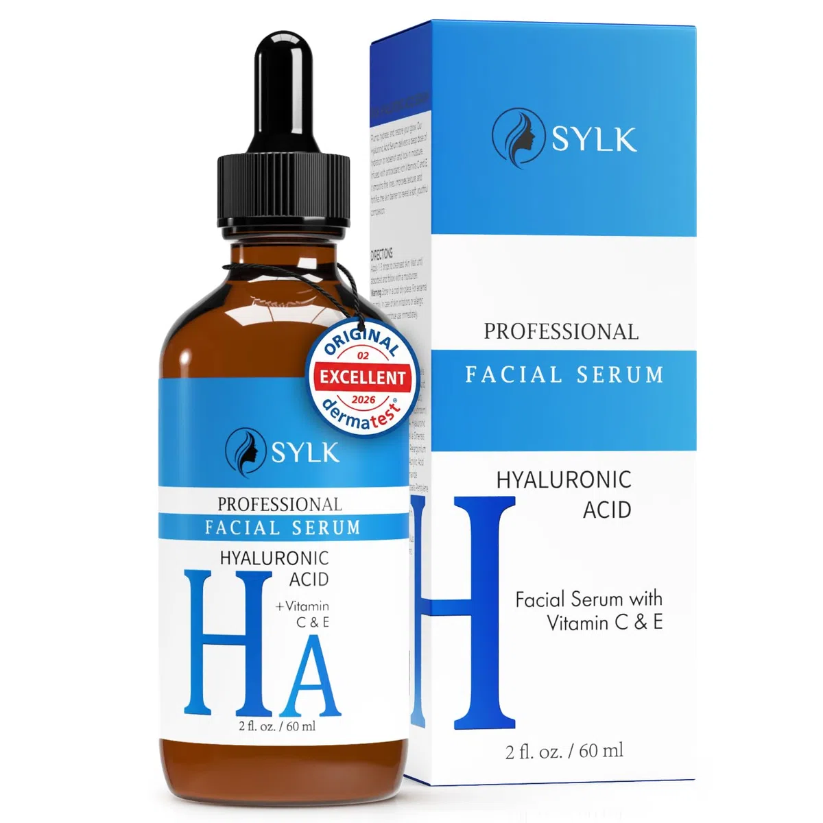 Hyaluron Serum Hochdosiert mit Vitamin C für Microneedling | Hyaluronsäure + Vitamin C & E | Hyaluronic Acid Serum Gesicht | Anti Aging & Anti Falten | Feuchtigkeitsserum | 60 ml