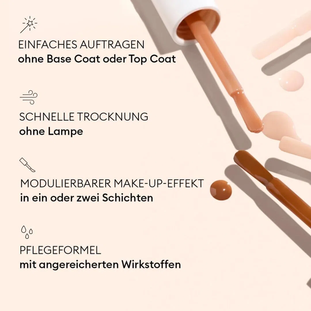 Manucurist Active Smooth 00 Nagellack Schnelltrocknend – Pflegenagellack mit CC Polish-Effekt & Satiniertem Nude-Finish, Veganer Nagelhärter mit AHA & Vitamin E, 15 ml