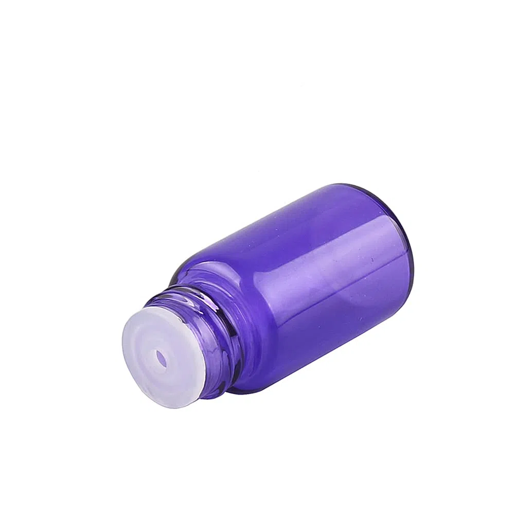 25 Stück Leer 5 ml Kleine Glasflaschen mit Orifice Reducer Lila Mini-ätherische Ölflaschen Duft Glas Fläschchen für Ätherisches Öl,Aromatherapie,Parfüm,Massage