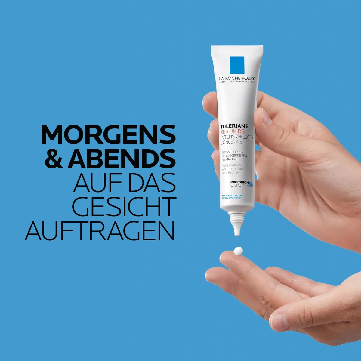 La Roche Posay Intensivpflege für schuppende Gesichtshaut, Bei seborrhoischer Dermatitis, Mildert schuppende Haut und Rötungen, Mit Thermal Dermobiotic und Zink, Toleriane Kerium DS, 40 ml