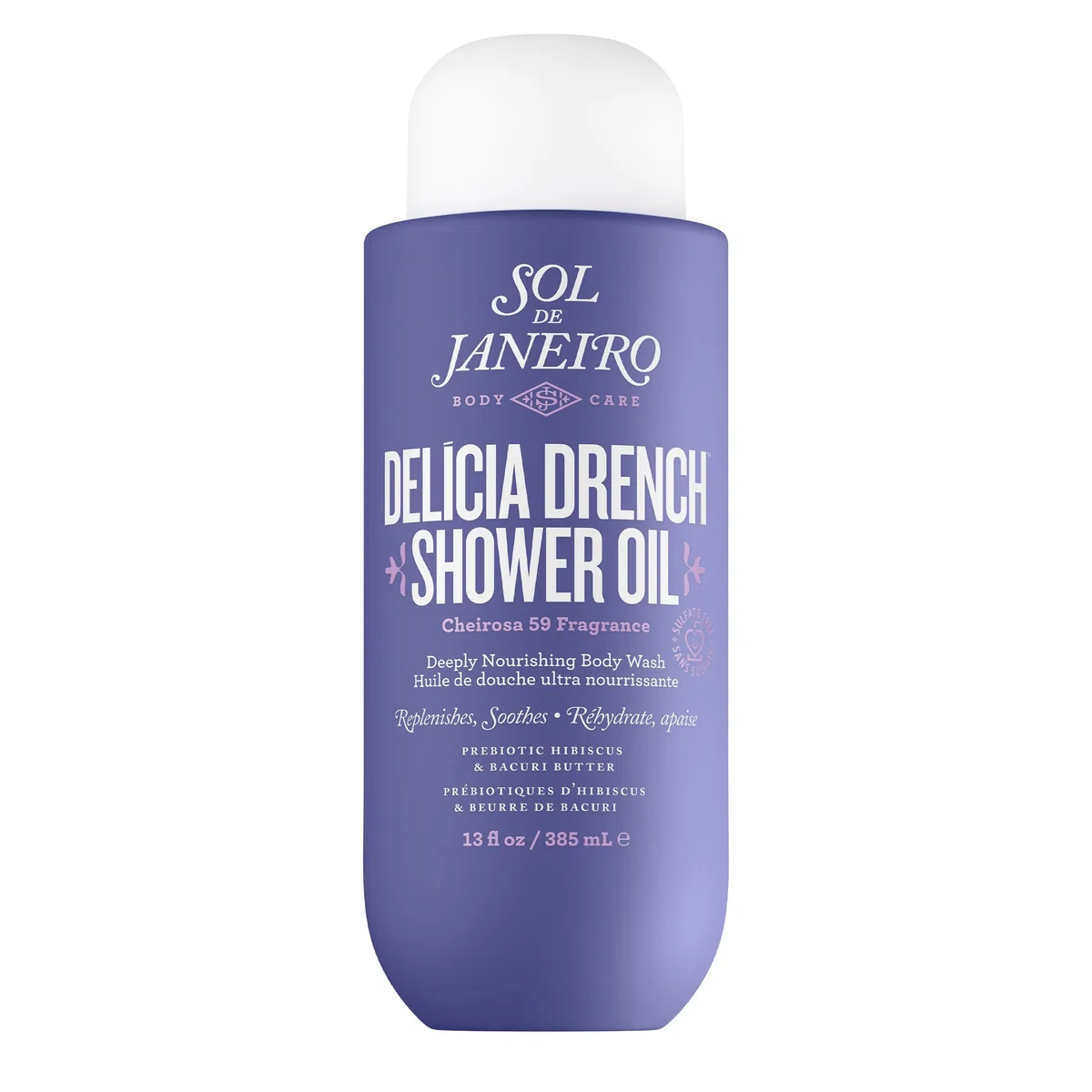 Sol de Janeiro Delícia Drench™ Duschöl, holziger Duft, feuchtigkeitsspendend, für alle Hauttypen, Körperpflege 385ml