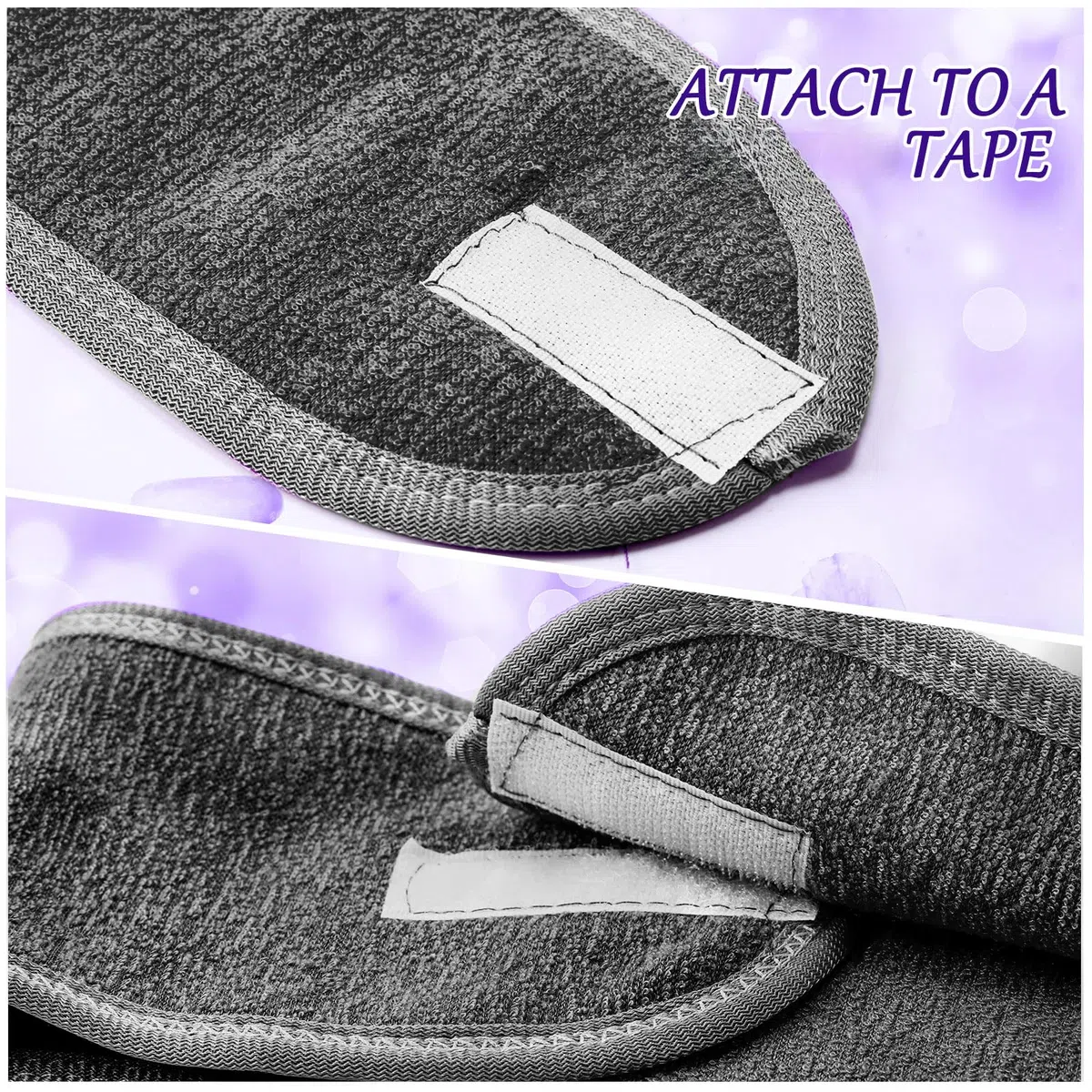 Hoteam Spa-Stirnband, Spa-Gesichts-Stirnband, Spa-Stirnband, Großpackung zum Waschen von Gesicht, Make-up, Stirnband für Dusche, Bad, Sport, verstellbares Handtuch mit Klettverschluss (Silbergrau)