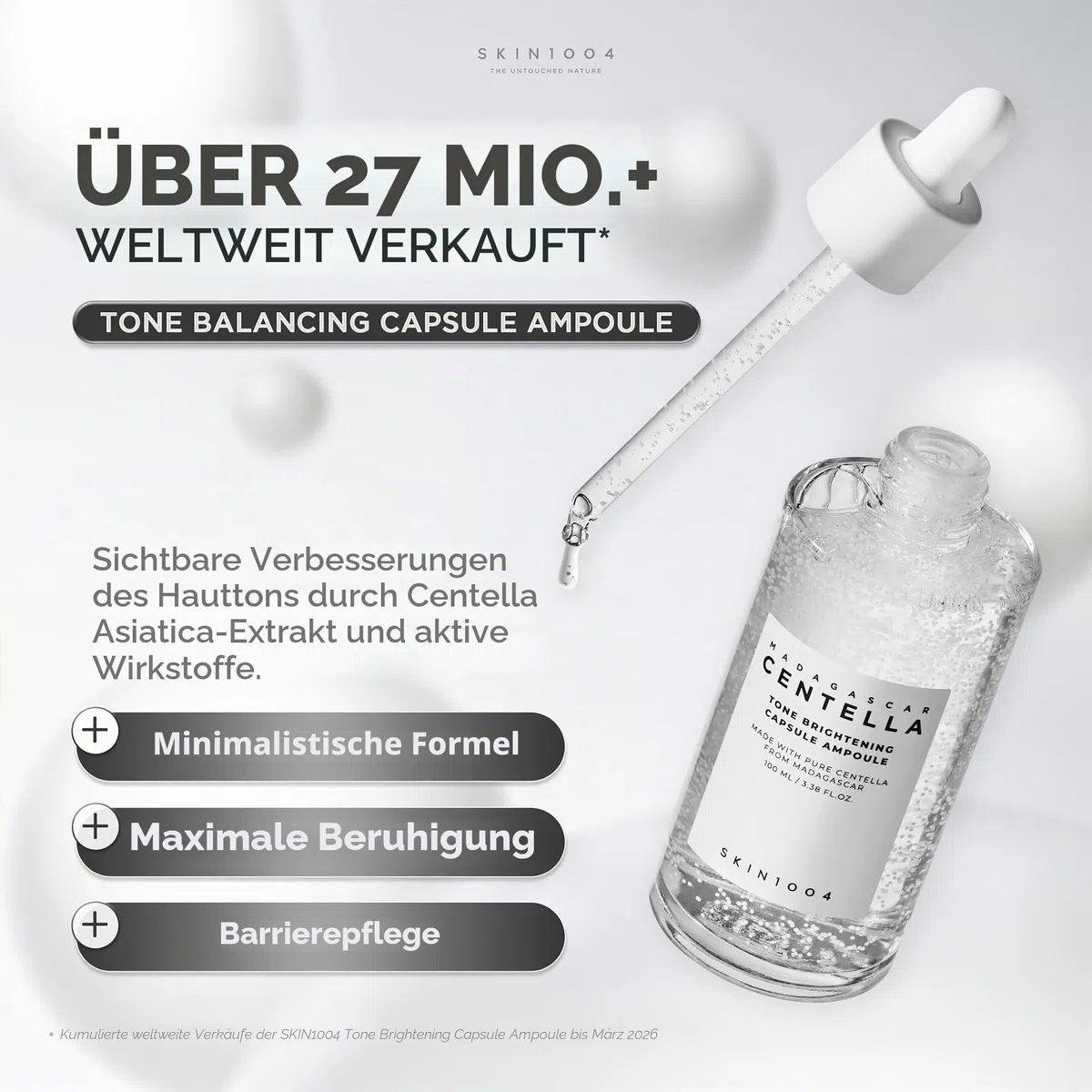 SKIN1004, Madagascar Centella, Ton aufhellend, Capsule Ampoule, 100 ml