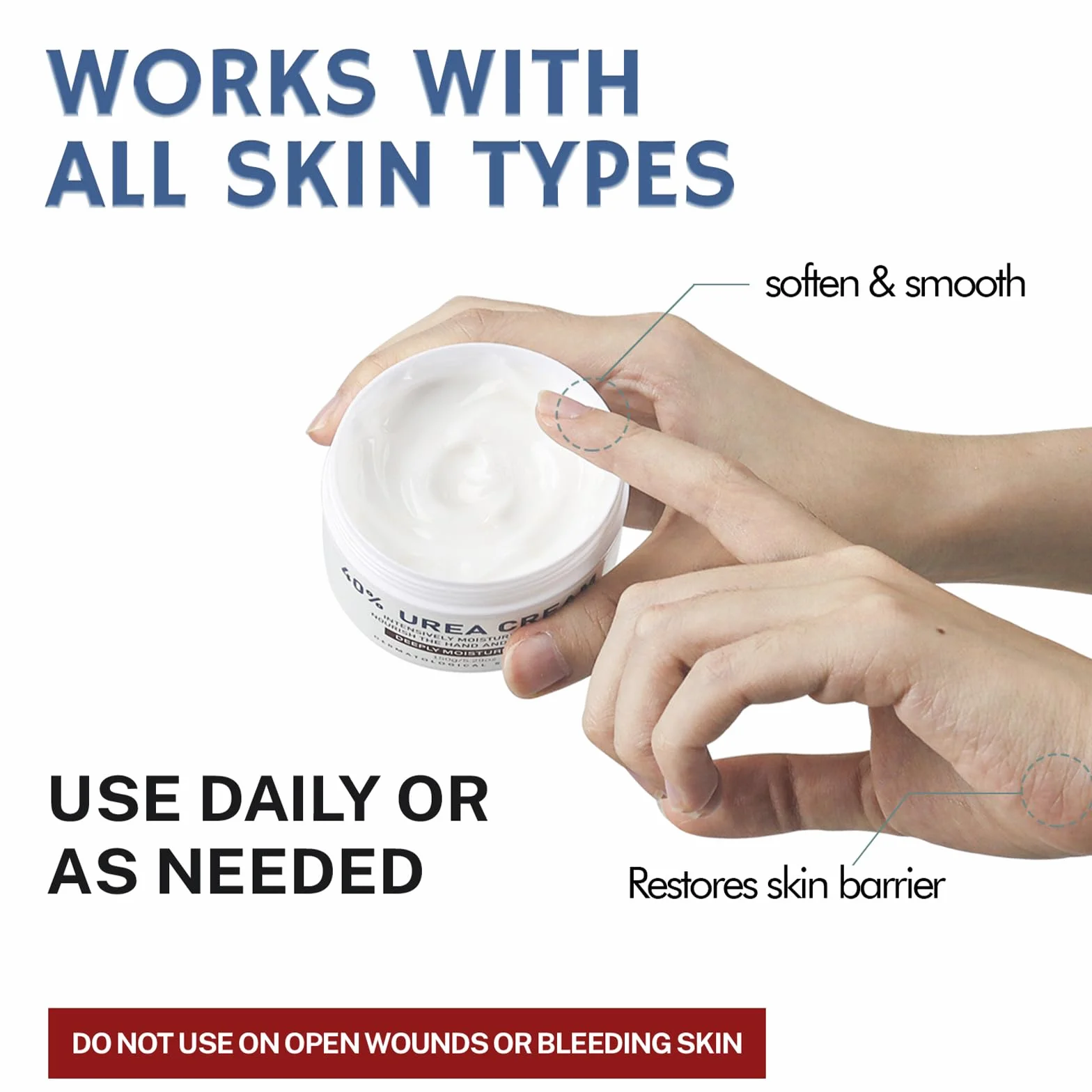 OUKEYA Urea-Creme 40 Prozent für Fuß und Hände, Urea Cream, Urea-Fuß, Fußcreme, Harnstoffcreme für Trockene, Rissige Füße, Anti Hornhaut, 40 Pro Urea-Lotion für Fersen, Ellenbogen, Maximaler Stärke