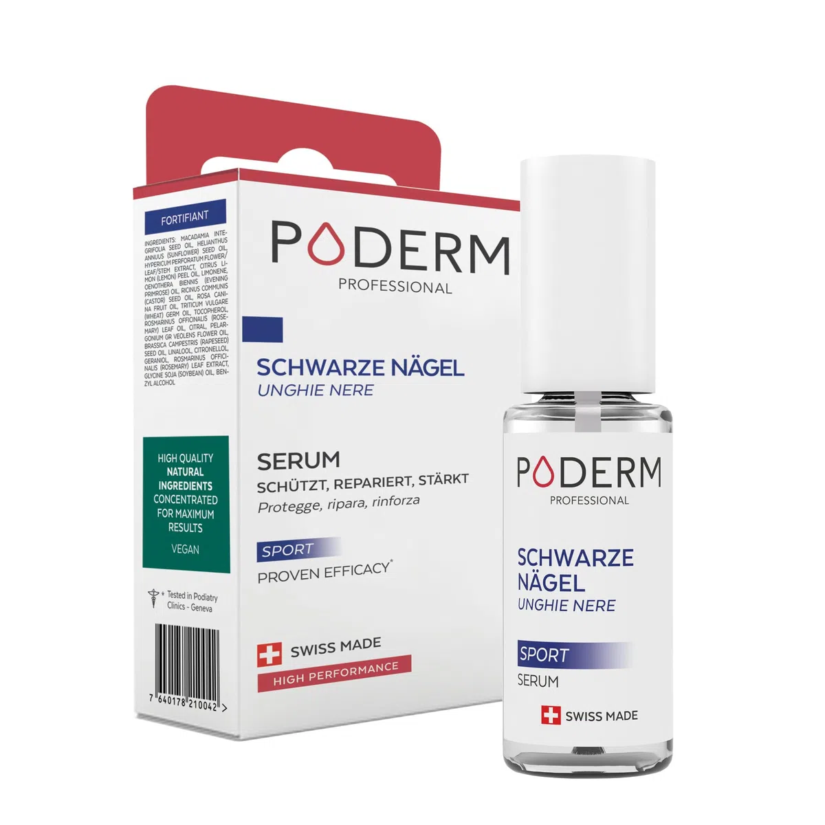 PODERM - BLAUE TRAUMATISIERTE NÄGEL | Pflanzliche Behandlung gegen Hämatome, Pilze und Bakterien | Repariert und pflegt | Professionelle Fuß- und Handpflege | Einfach & schnell | Swiss Made