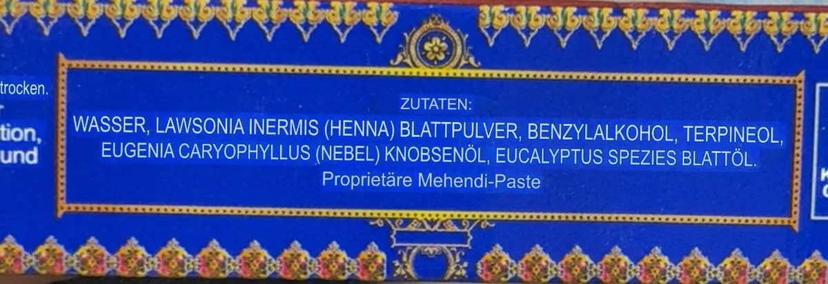 kaveri dunkelbraune natürliche henna mehndi cones