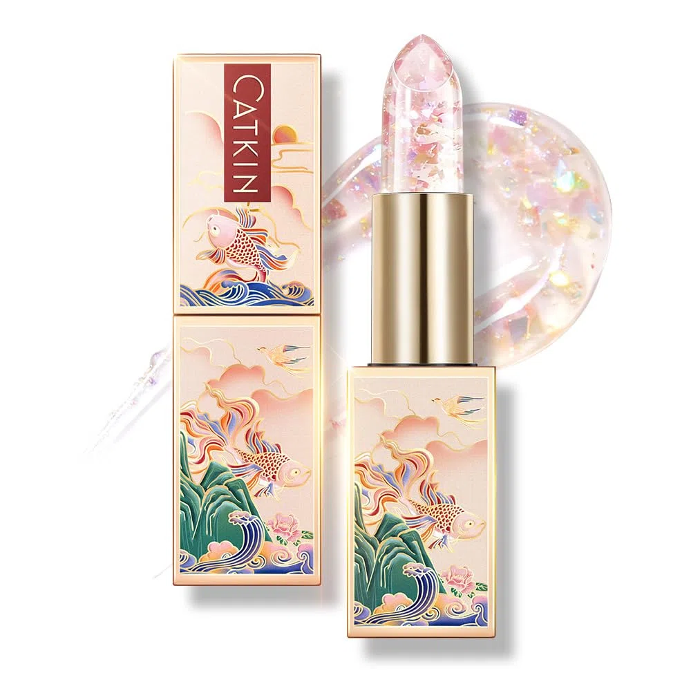 CATKIN Feuchtigkeitsspendender Lippenbalsam, Farbwechsel Lippenstift, Lippenpflege mit Farbe für Trockene & Spröde Lippen, mit Hyaluronsäure & Vitamin E, Aufpolsternd & Pflegend, Vegan, 3.5g
