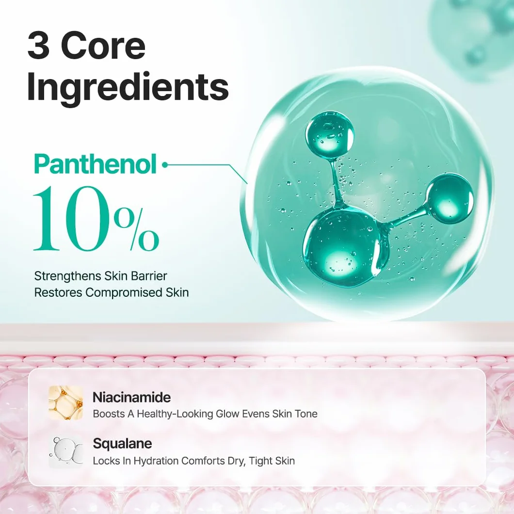 PURITO Panthenol 10% Post-Akne-Creme, Feuchtigkeitscreme für Hautunreinheiten & Barriere-Reparatur, silikonfrei, nicht komedogen, parfümfrei, vegane koreanische Hautpflege, 100 ml