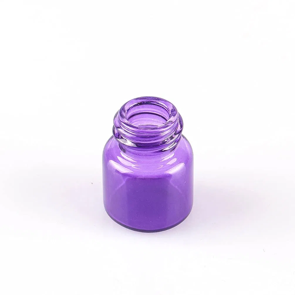 25 Stück Leer 5 ml Kleine Glasflaschen mit Orifice Reducer Lila Mini-ätherische Ölflaschen Duft Glas Fläschchen für Ätherisches Öl,Aromatherapie,Parfüm,Massage