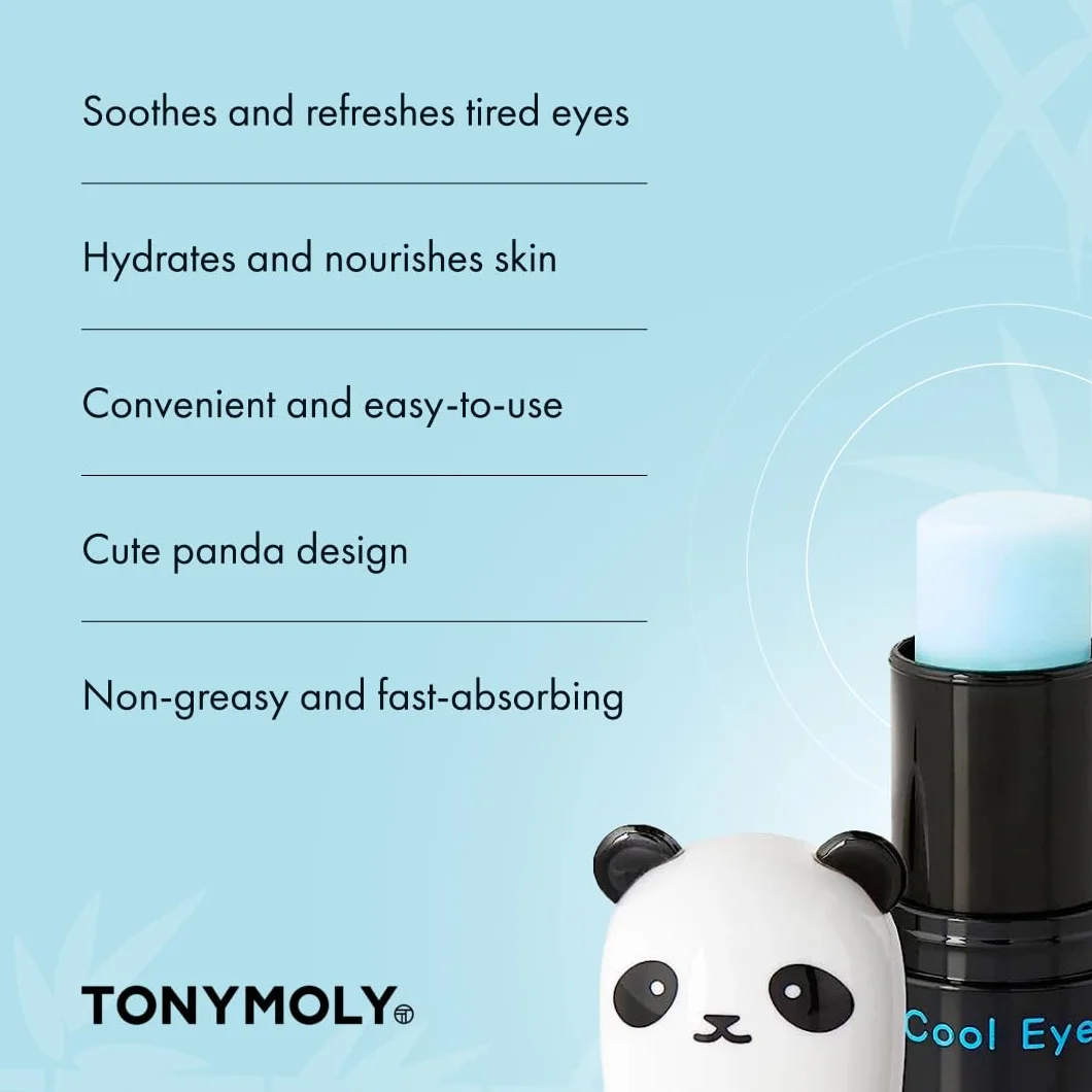 TONYMOLY Panda's Dream Eye Balm Stick - Kühlend Feuchtigkeitsspendend,Under Eye Brightener - Eye Cream, Augencreme Gegen Falten und Augenringe, 9g