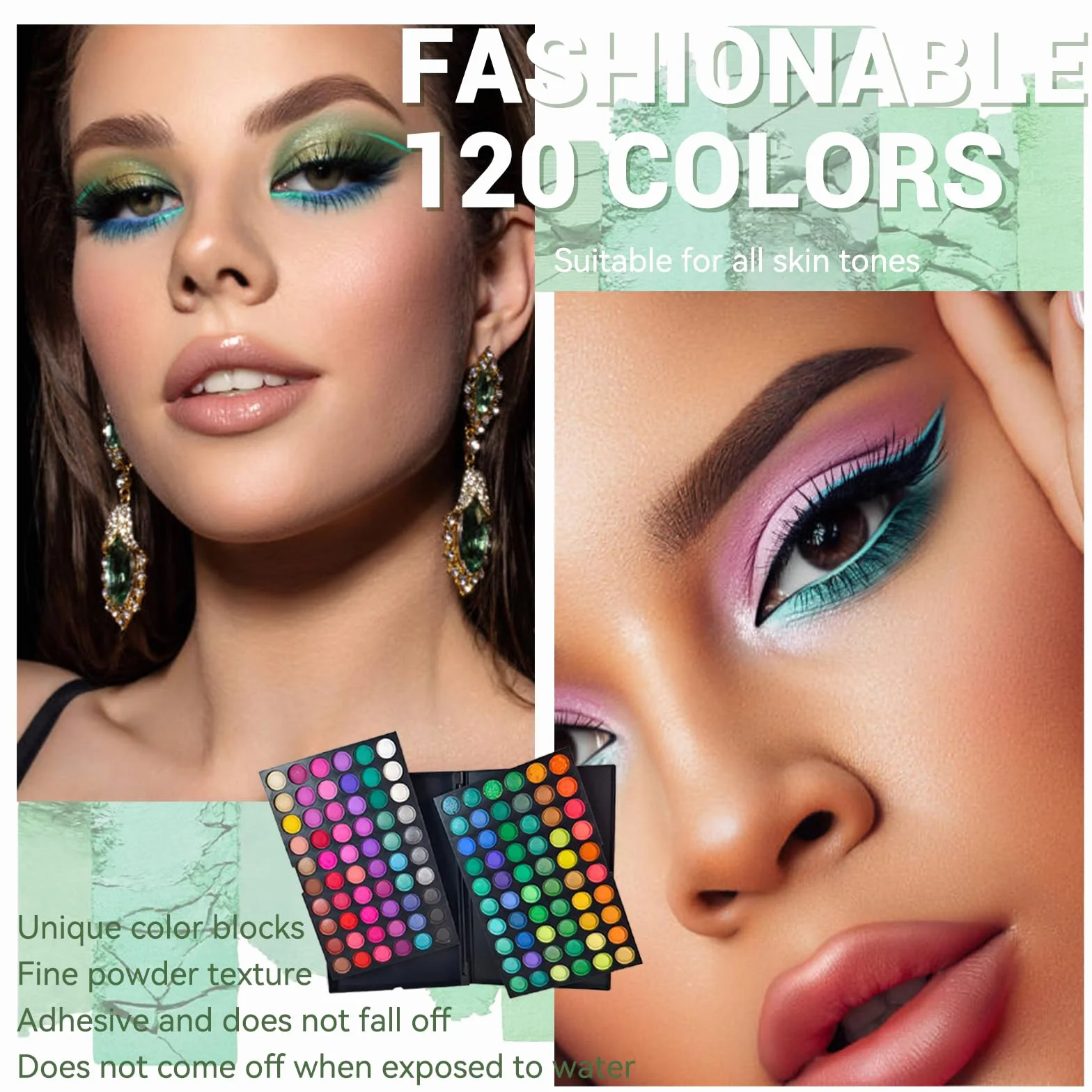 Lidschatten Palette 120 farben Schminkkoffer mit Schminke - Bunte Lidschatten Palette Schminkset Frauen Makeup Sets Matte Lidschatten Palette für Profi-und Tägliche