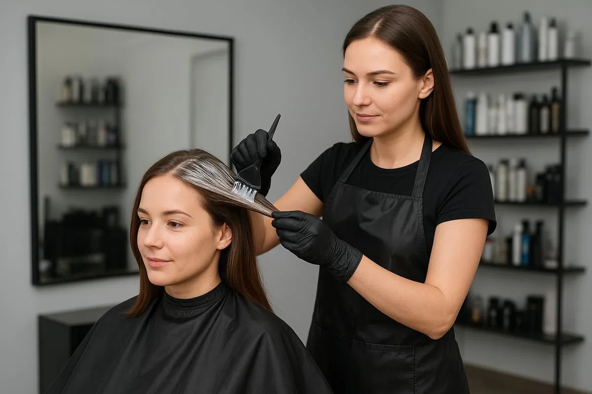 IC-collection Profi-Färbeumhang mit Druckknöpfen – Wasserabweisender Friseurumhang, leicht, pflegeleicht & bequem – Ideal für Salon & Heimgebrauch