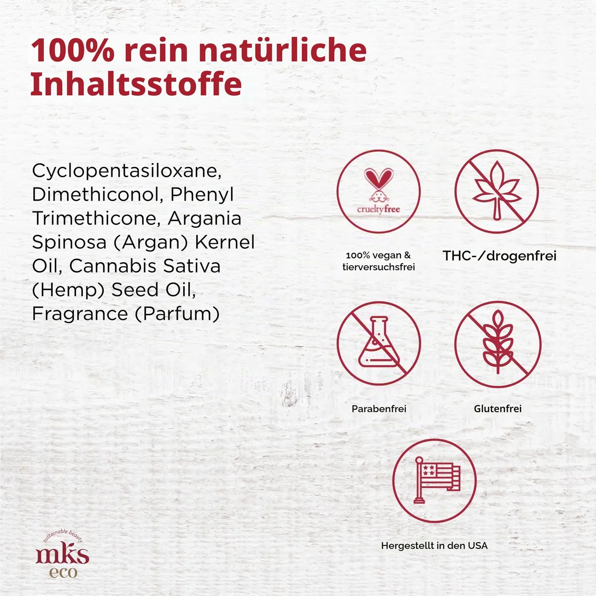 MKS Eco Oil Light, Original - 2 fl oz - Haarstyling-Elixier - Marokkanisches Arganöl, Hanfsamenöl - Ideal für feines Haar - Spendet Feuchtigkeit, pflegt das Haar und kontrolliert Frizz