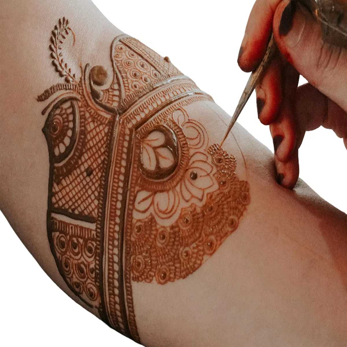 Naturic 6x Henna Tattoo, Temporäre Tattoo 11x Henna Tattoo Schablone, Temporäre Mehndi Tattoos, Natürliche Kegel, Tattoo sticker, Temporäre Tätowierung Rotbraun, Cherry Rot, Schwarz