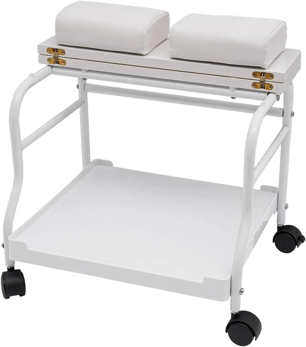 X&Z-XAOY Fußbad Spa Trolley Wagen Schönheitssalon Fußbad Mit Rädern Tragbarer Pediküre-Wagen Für Pediküre-Maniküre Gewicht Kapazität 39.7 Lbs(White)