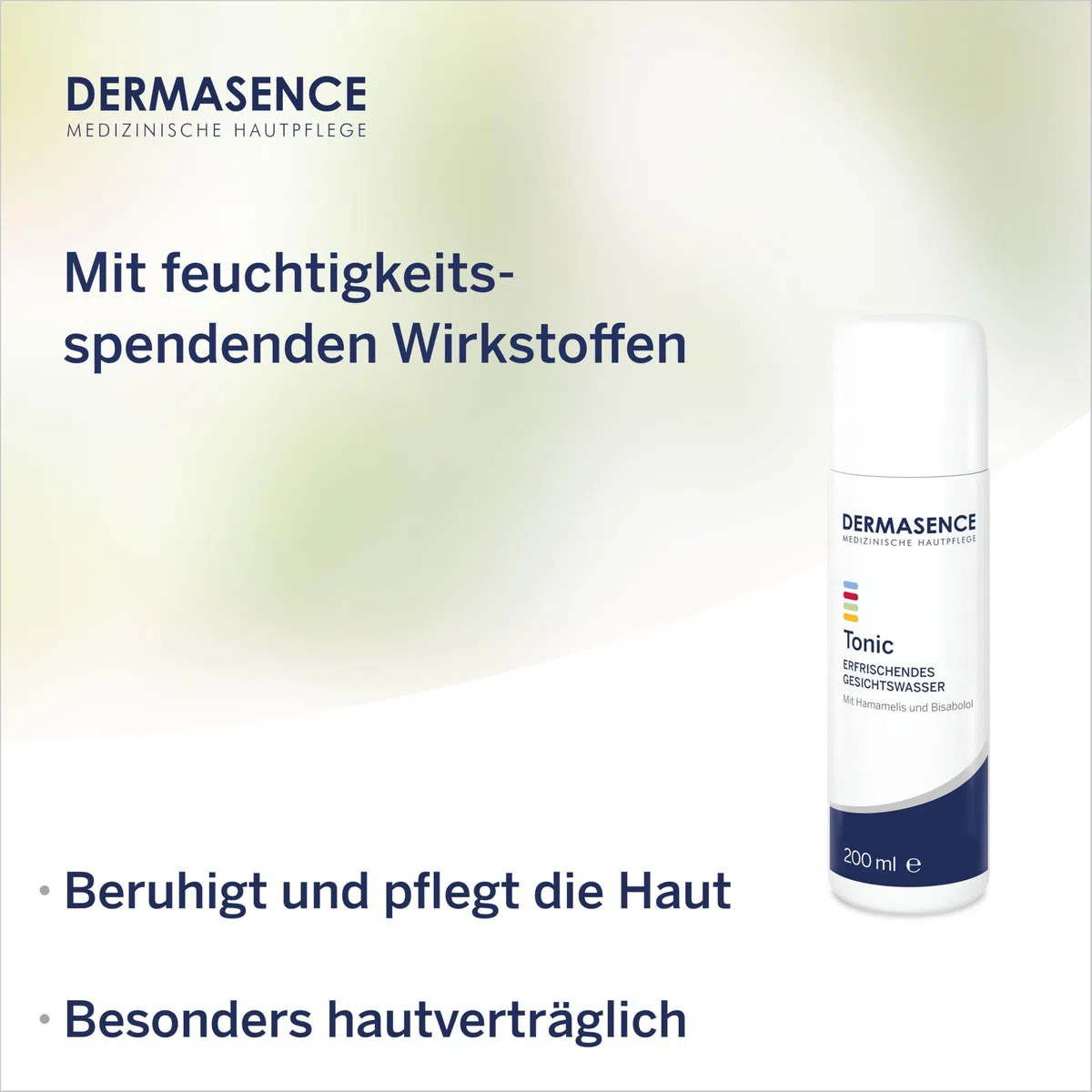 DERMASENCE Tonic, 200 ml – Gesichtswasser für fettige & unreine Haut, erfrischt & klärt sanft, mit Panthenol & Hamamelis, pH-ausgleichend, vegane Pflege für klare Haut, auch nach der Rasur geeignet