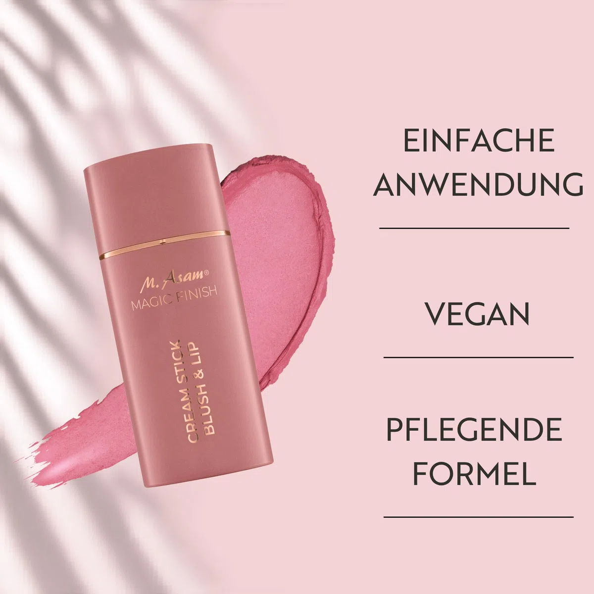 M. Asam MAGIC FINISH Cream Stick Blush & Lip Sweet Flush (6g) – Cremiger Rouge Stick Für Lippen & Wangen, Cream Blush Mit Glow Finish, Pflegende Lippenpflege Mit Farbe, High End Make Up Für Damen