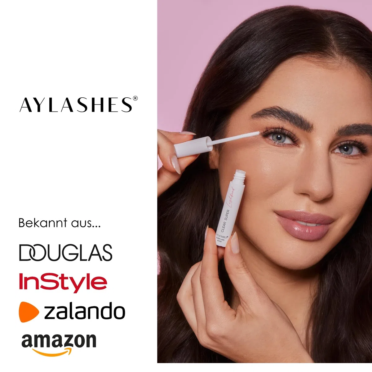 AYLASHES - DIY DUO PEN BOND & SEAL bis zu 7 Tage Halt | dermatologisch getestet | Wimpernkleber und Sealer für Wimpernverlängerung Zubehör | Clear