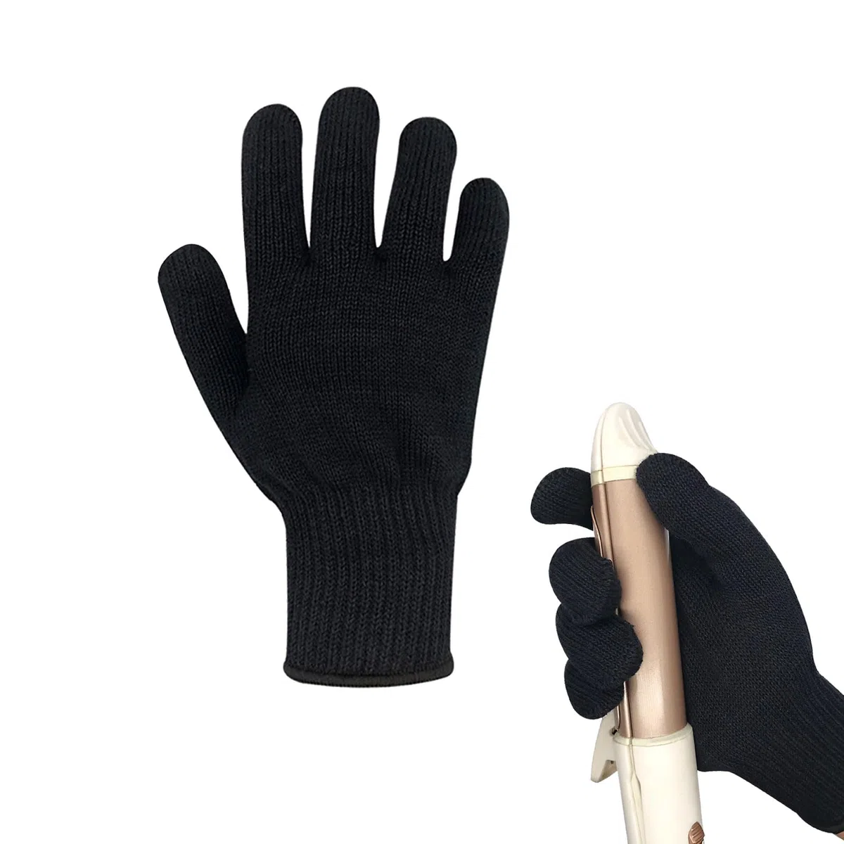 1-teiliger Professionelle Hitzebeständige Handschuhe,professioneller hitzebeständiger Handschuh für das Haarstyling,Hitzeschutz Handschuh,Hitzehandschuh für Haarstyling Lockenstäbe Usw Anti Dauerwell