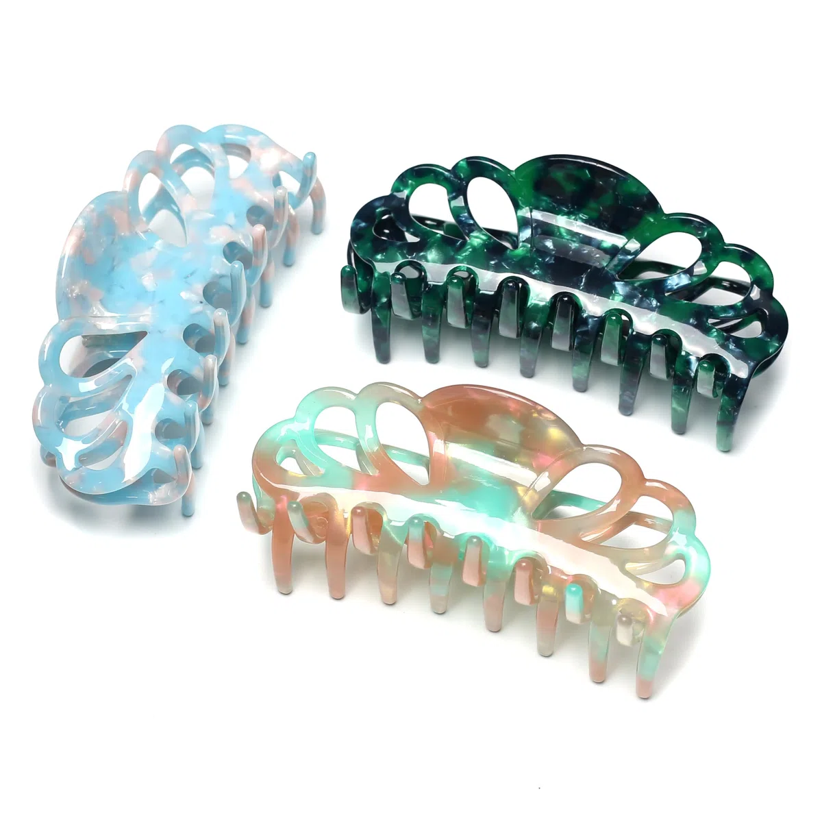Groß Acetat Haarklammer Haarspange Damen Haarschmuck Haar clips, Blau