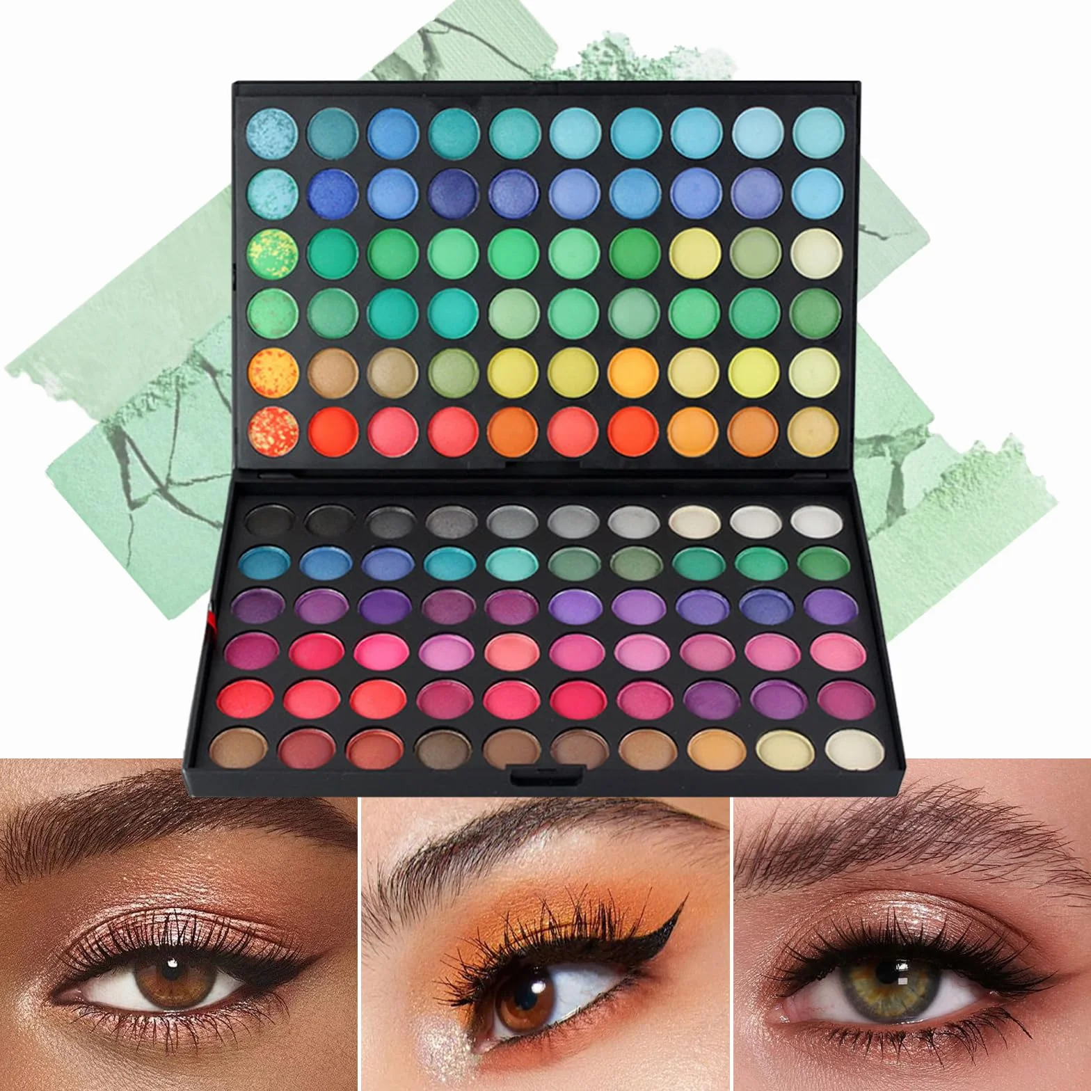 Lidschatten Palette 120 farben Schminkkoffer mit Schminke - Bunte Lidschatten Palette Schminkset Frauen Makeup Sets Matte Lidschatten Palette für Profi-und Tägliche