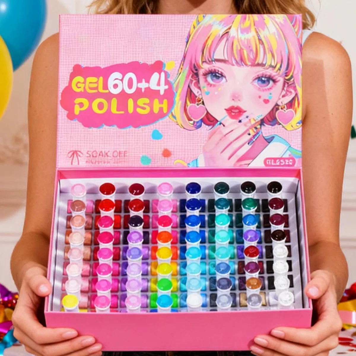Gel-Nagellack-Set – für schnell trocknende Nägel mit 60 Farben, langanhaltendes Handpflege-Werkzeug, funktionelle Gel-Flaschen im Lieferumfang enthalten | Hochwertiges Maniküre-Set für