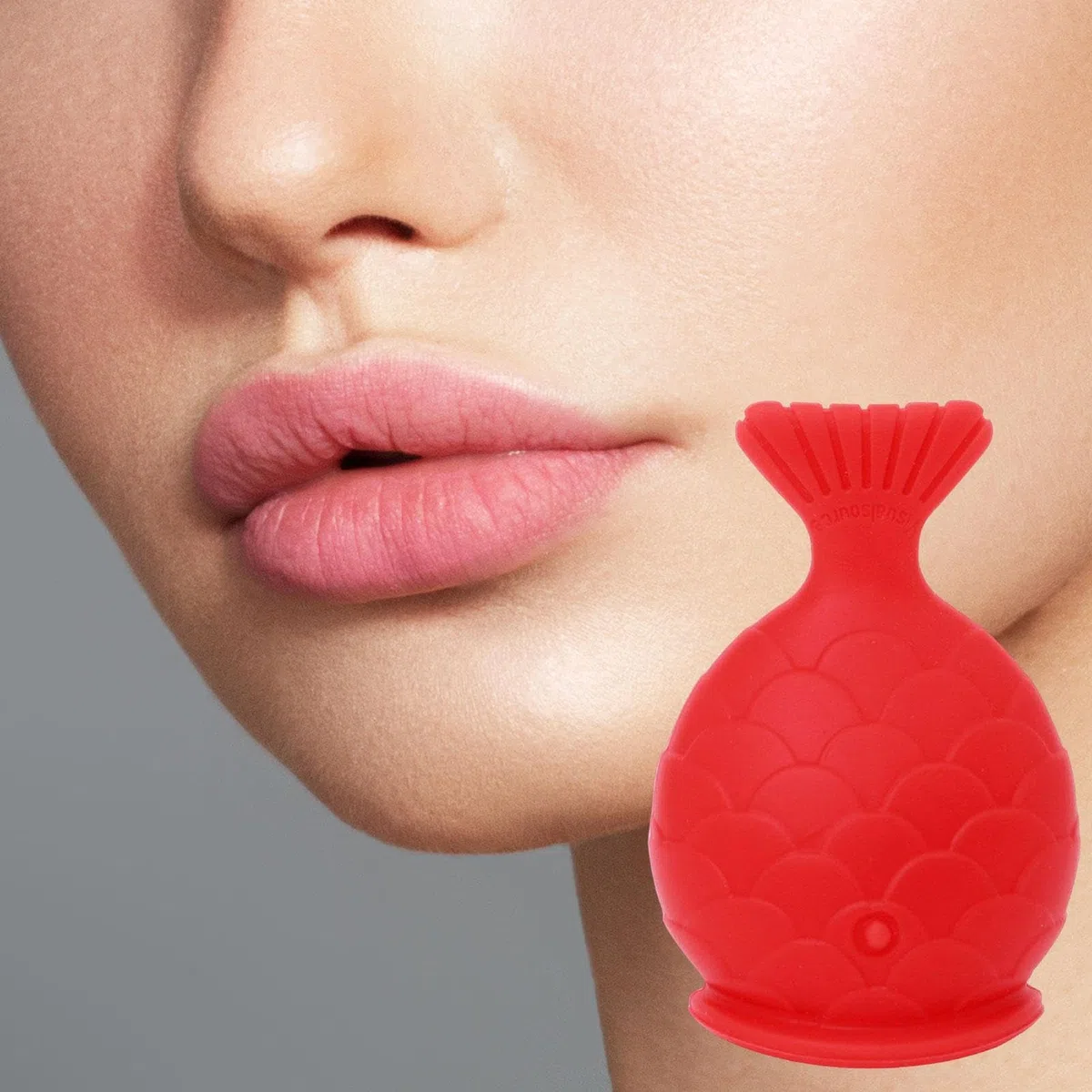 Lip Plumper Fischform-Lippenverstärker, Lippen Sauger Booster, Tragbares Handgroßes Silikoninstrument Mit Lippenpraller Lippenfüller, Lippen-Mund-Schönheit Für Den Täglichen Gebrauch Mit Sexy Lippen