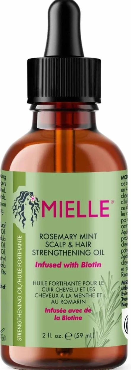 Mielle, Natural Organics, Rosmarin-Minze, Kopfhaut- und Haarstärkungsöl, 59 ml, Packung mit 1 Flasche, versiegelte Verpackung