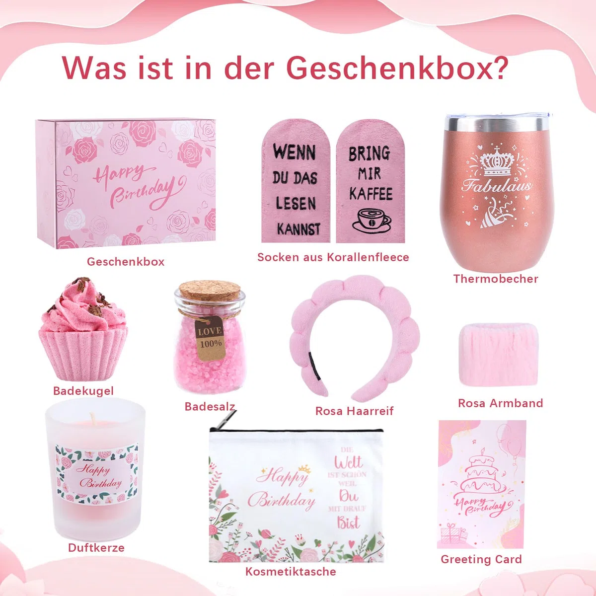 Belillpipi Geschenk für Frauen, Geschenkset Frauen Geburtstag, Beste Freundin Geburtstag Geschenkset, Geburtstagsgeschenk für Freundin, Mama, Schwester, Stilvolles Geschenk für jeden Anlass
