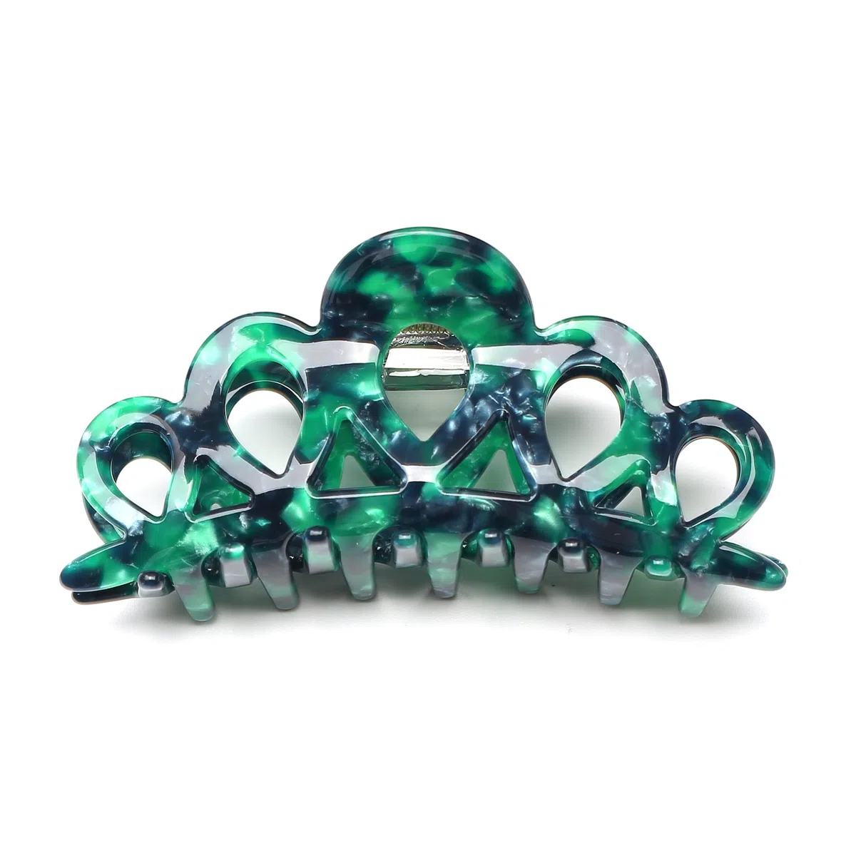 Groß Acetat Haarklammer Klauen Haarspange Schöne Damen Haar clips, Grün
