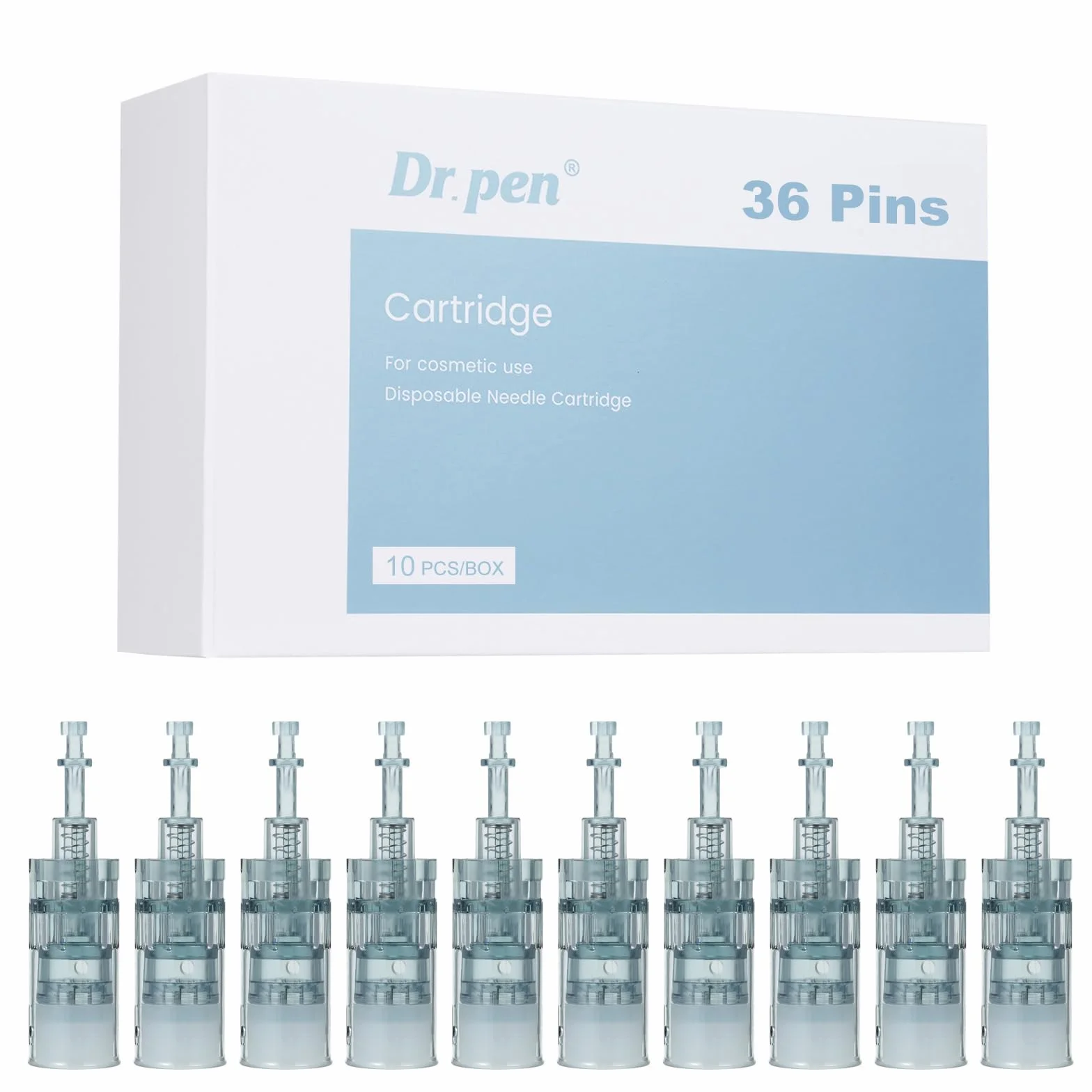 Dr. pen Ultima M8/M7S Patronen 36 Pins – 10 Stück für großflächige tägliche Hautpflege, passend für Dr. pen Ultima M8/M7S