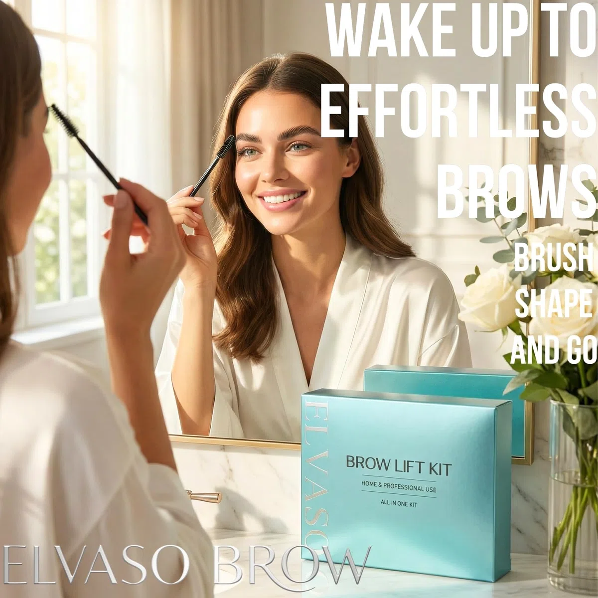 Augenbrauen Lifting Set, DIY Brow Lifting Set für Zuhause, Sofortiger Salon-Effekt für Vollere, Dichtere 3D-Augenbrauen, Einfach in der Anwendung & Lang Anhaltendes Ergebnis, Eyebrow Lamination