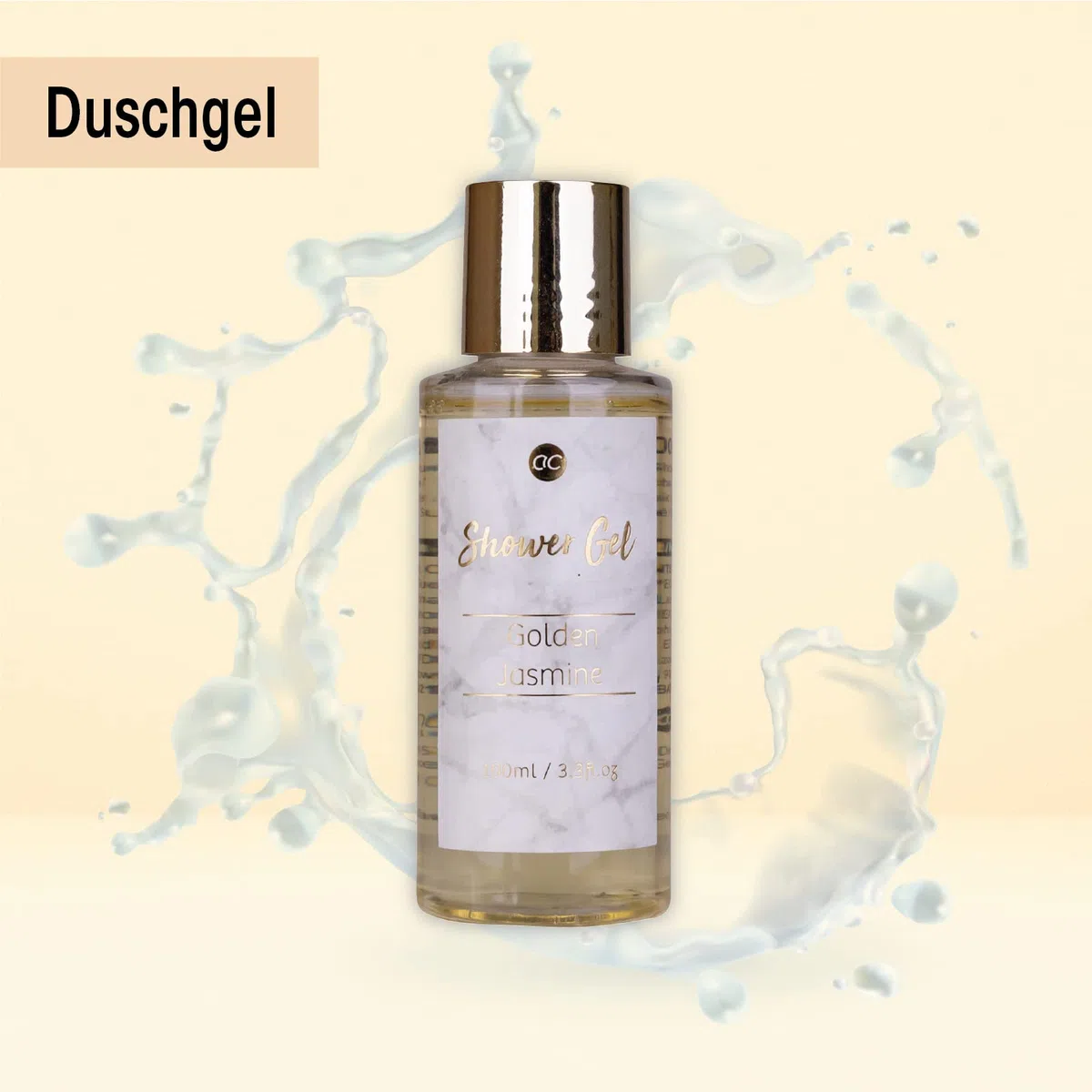 accentra MARBLE Badeset Geschenkset in wunderschönem, goldenem Pumps 4-teiliges Badeset Beautyset Pflegeset Duschset – für ein entspanntes SPAErlebnis