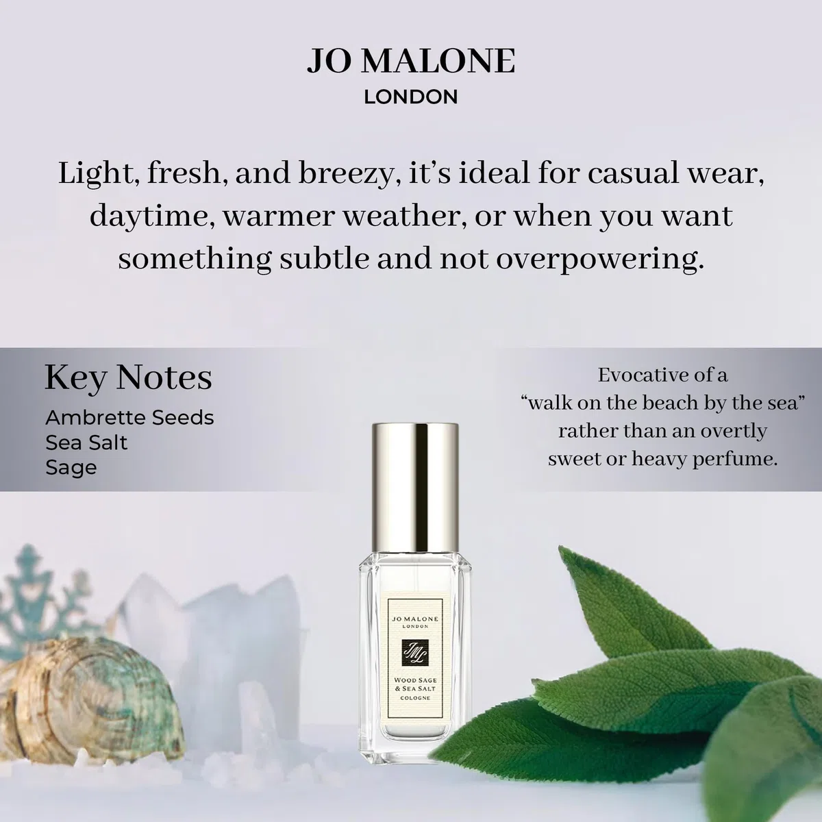 Jo Malone Holzsalbei & Meersalz Cologne Deluxe Probe, 9 ml