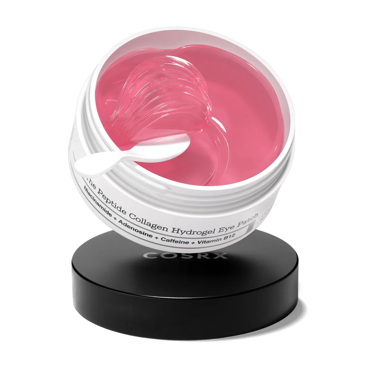 COSRX Pink Peptide Collagen Hydrogel Augenpads mit Koffein gegen Augenringe, vermindert das Volumen von Tränensäcken und Schwellungen, Anti-Falten Eye Patches, Korean Skincare, 60 Stück