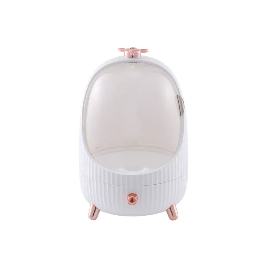 Kosmetische Vitrine Kreative einfache kosmetische Aufbewahrungsbox Hautpflege Produkt Aufbewahrungskasten Runde Aufbewahrungsbox Geeignet for Badezimmer Schlafzimmer Kommode Make-up-Organizer