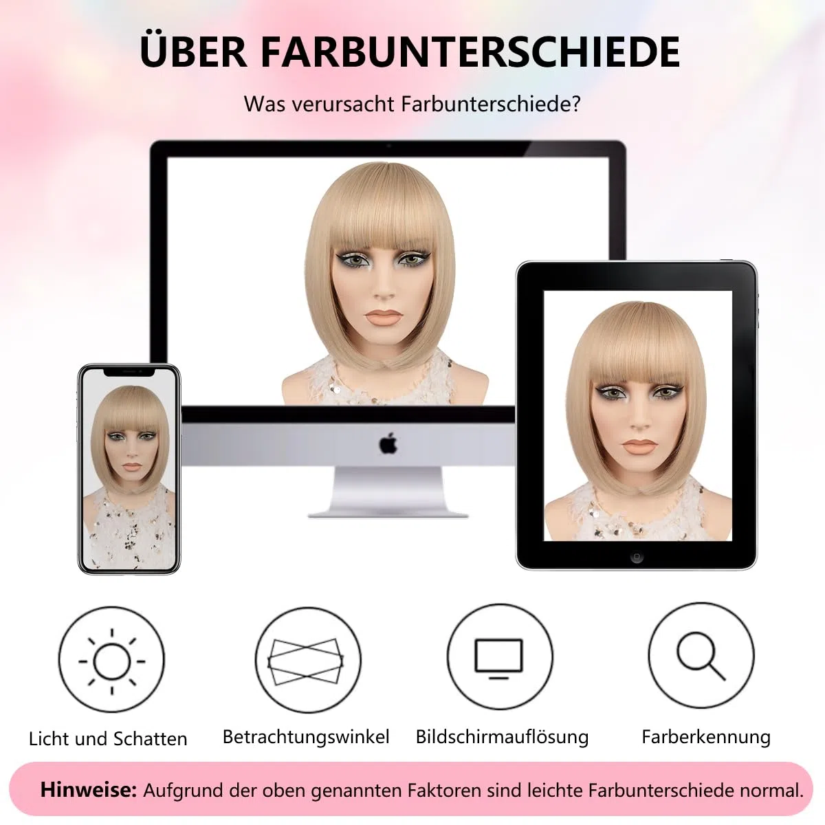 JIAMEISI Blonde Kurze Bob Perücke mit Pony 30cm Synthetische Faser Glattes Blonde Perücke für Damen Natürlich Aussehend Cosplay-Partys Weihnachten Halloween tägliche Nutzung (#24/60)