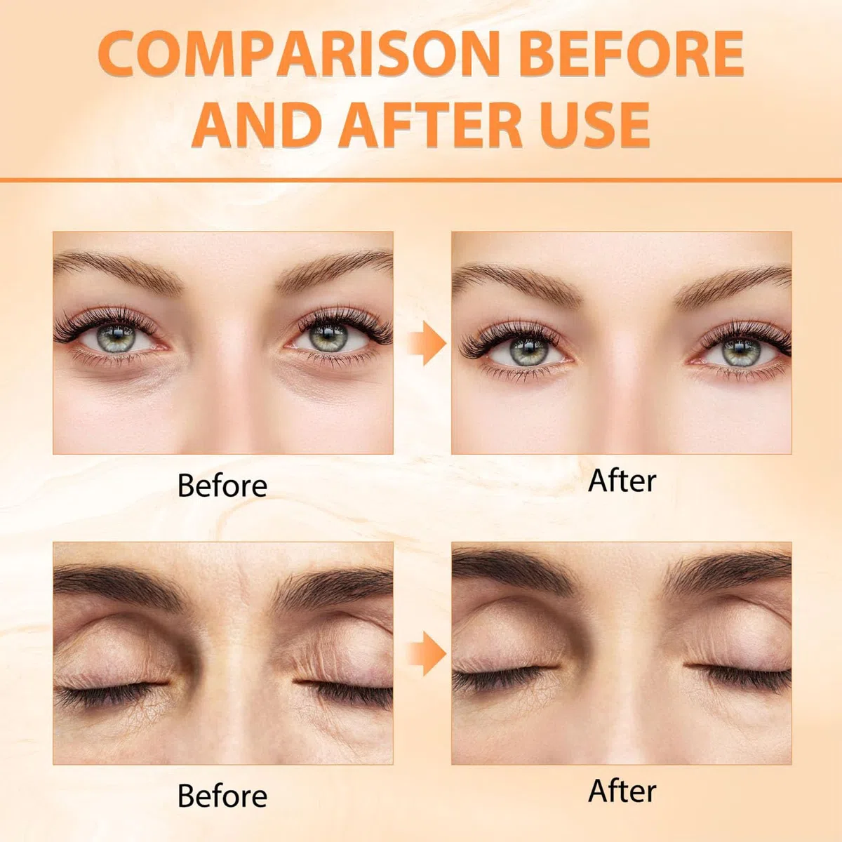 Revive Glow Vitamin C Augenbalsam, Vitamin C unter Augenbalsamstab, hydratisierende Augencreme, Verbesserung dunkler Ringe, hellt den Hautton auf, verringert Schwellungen (1Pcs)