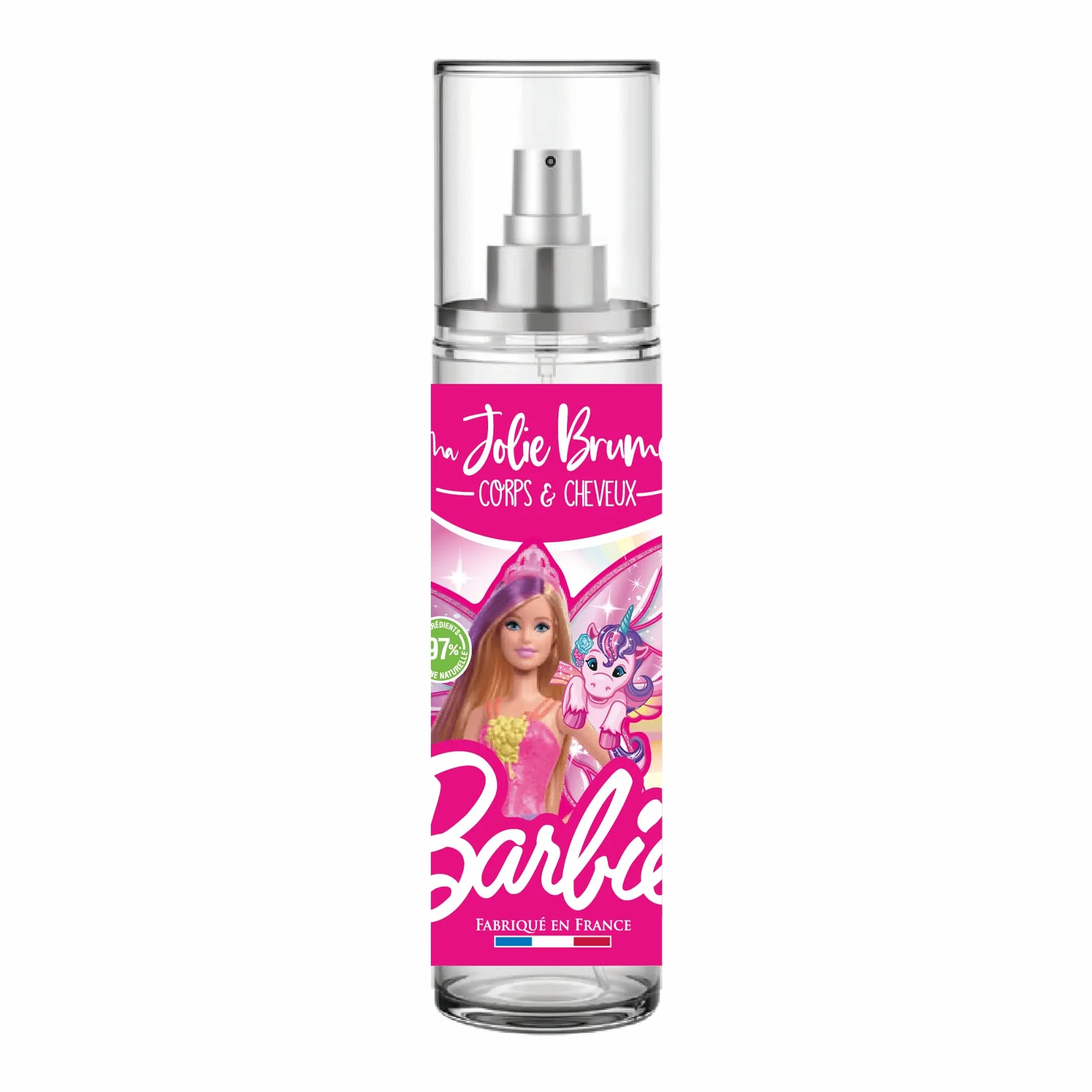 BARBIE Parfumset Eau de Toilette Kinder Mädchen 30 ml + Parfümiertes Duftspray Körper und Haare 100 ml Blumig-Fruchtiger Duft