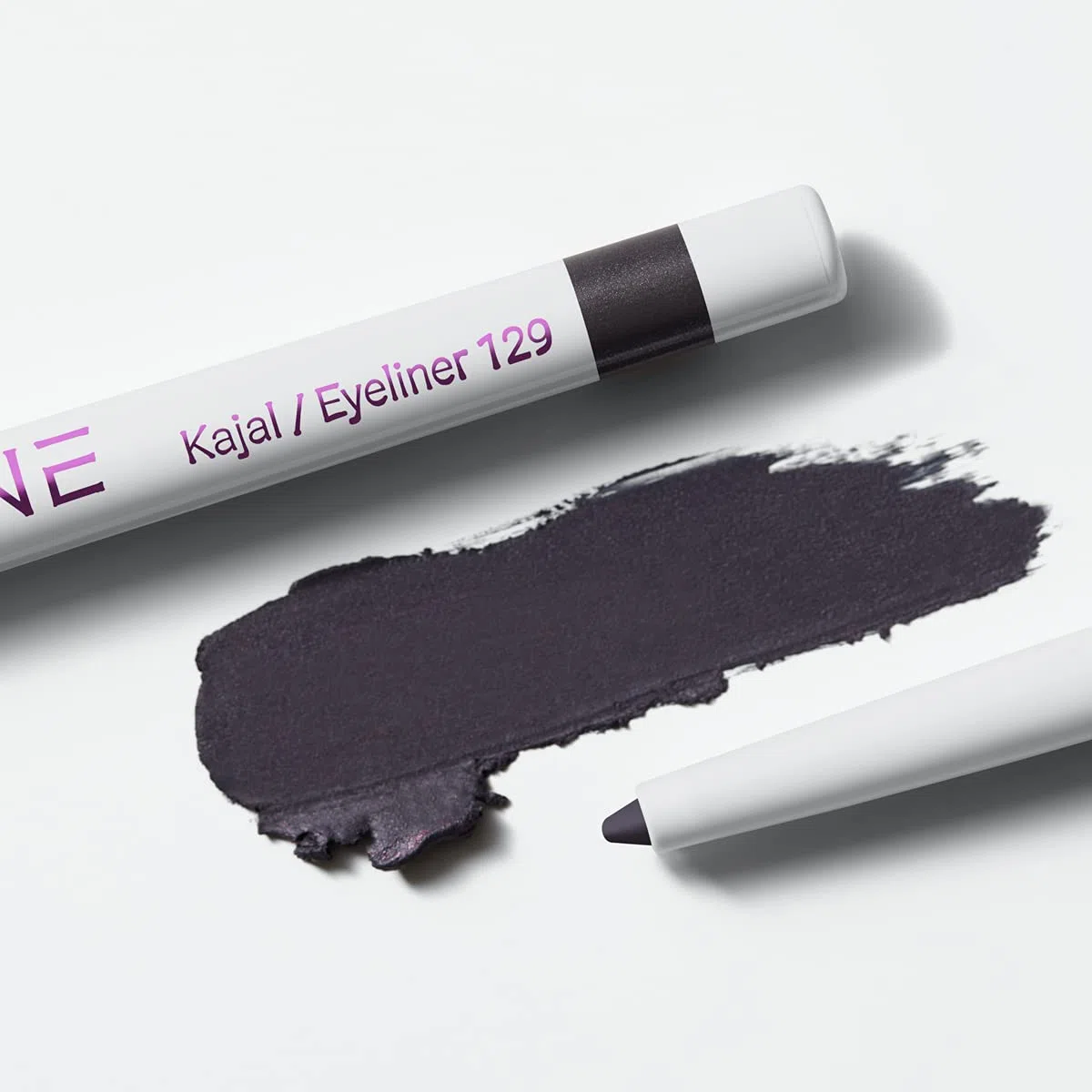 COSLINE Kajal Eyeliner Aubergine 129, Wasserfester Kajal, Dunkler neutraler Lidstrich, Nicht so "hart" wie Schwarz, Weiches Auftragen, Starke Pigmentierung, Vegan, Made in Germany
