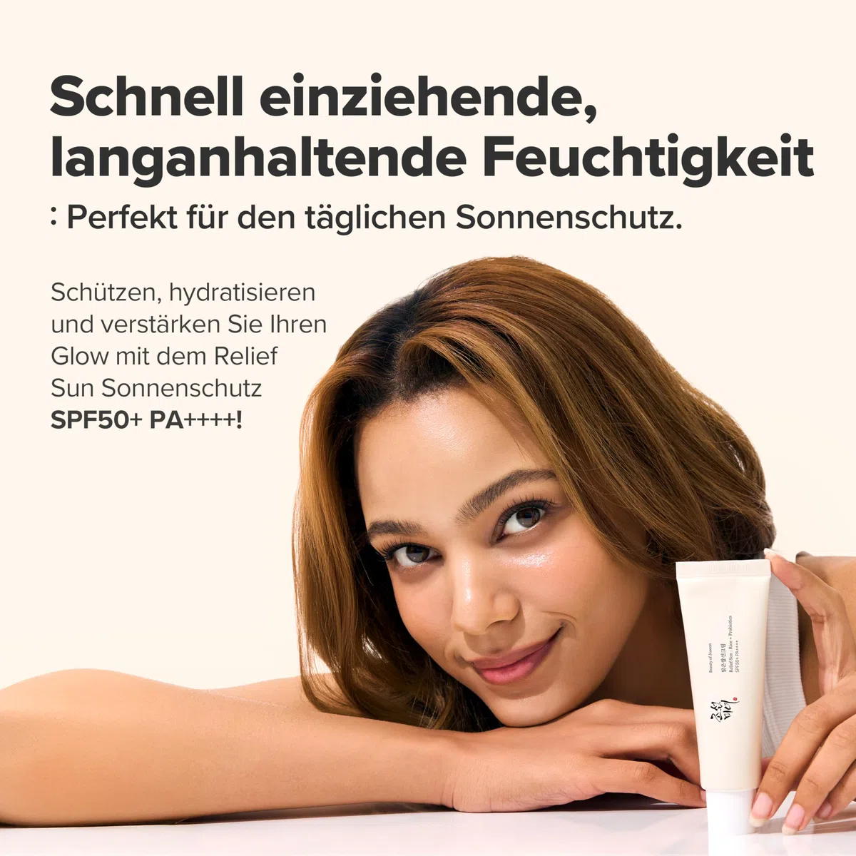 Beauty of Joseon Relief Sun Rice + Probiotics | Korean Skincare Koreanische Kosmetik Kein Weißer Schleier, Hydratisierende Sonnencreme Gesicht SPF 50+ PA++++, 50ml